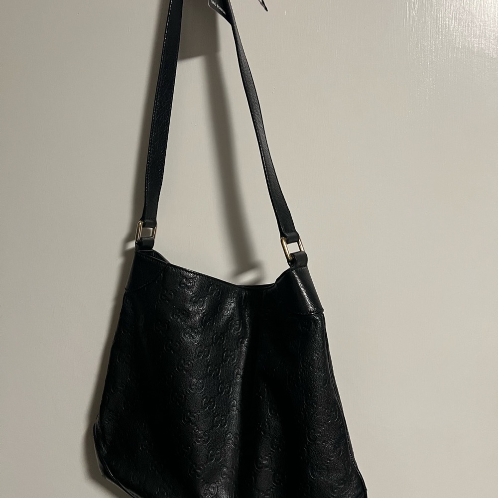 Gucci guccissima black shoulder hobo. - Picture 3 of 16